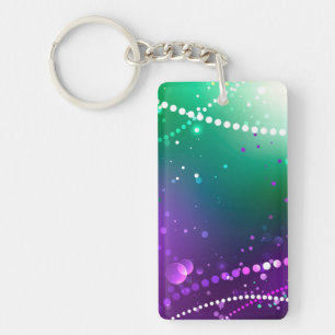 Mardi Gras Festive Paarse Achtergrond Sleutelhanger
