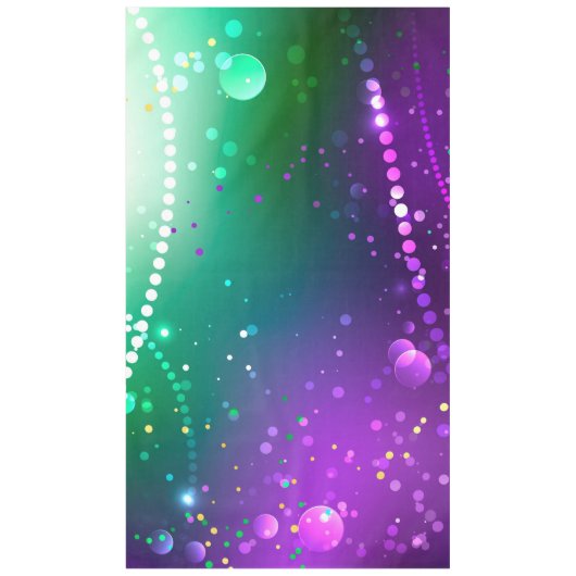 Mardi Gras Festive Paarse Achtergrond Tafelkleed (Voorkant)
