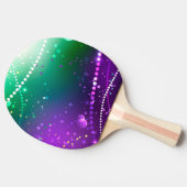 Mardi Gras Festive Paarse Achtergrond Tafeltennisbatje (Zijkant)