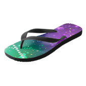 Mardi Gras Festive Paarse Achtergrond Teenslippers (Schuin)