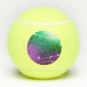 Mardi Gras Festive Paarse Achtergrond Tennisballen (Achterkant)