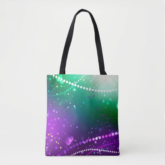 Mardi Gras Festive Paarse Achtergrond Tote Bag (Voorkant)