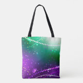Mardi Gras Festive Paarse Achtergrond Tote Bag (Achterkant)