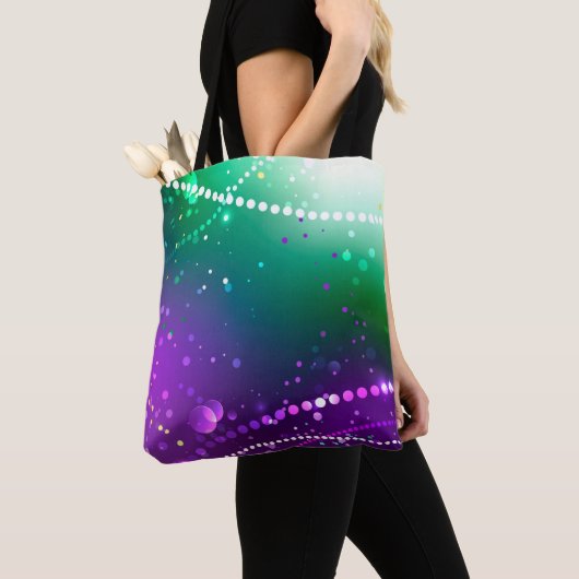 Mardi Gras Festive Paarse Achtergrond Tote Bag (Dichtbij)
