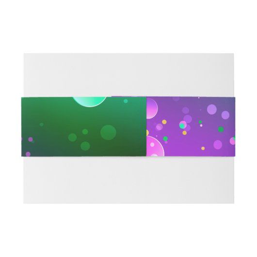 Mardi Gras Festive Paarse Achtergrond Uitnodigingen Wikkel (Achterkant Voorbeeld)