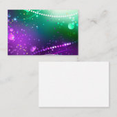Mardi Gras Festive Paarse Achtergrond Visitekaartje (Voorkant / Achterkant)