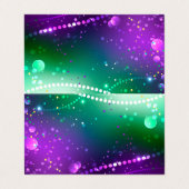 Mardi Gras Festive Paarse Achtergrond Visitekaartje (Buitenkant ongevouwen)