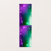 Mardi Gras Festive Paarse Achtergrond Visitekaartje (Buitenkant ongevouwen)