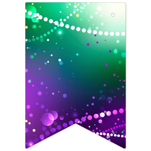 Mardi Gras Festive Paarse Achtergrond Vlaggetjes (Eerste vlag)