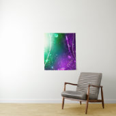 Mardi Gras Festive Paarse Achtergrond Wandkleed (In situ)