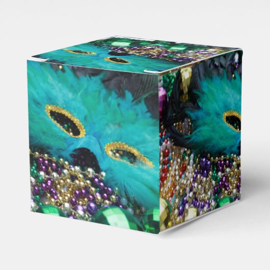 Mardi Gras Festive Party Favor Custom Cadebox Bedankdoosjes (Voorkant Zijde)