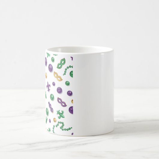 Mardi Gras Festive Pattern Mug Koffiemok (Center)