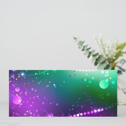 Mardi Gras Festive Purple Background Kaart (Staand voorkant)