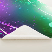 Mardi Gras Festive Purple Background Sherpa Deken (3/4)