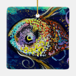 Mardi Gras Fish Ornament