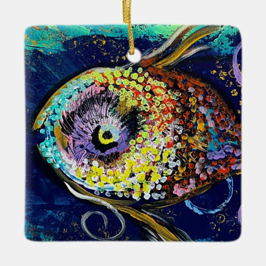 Mardi Gras Fish Ornament (Voorkant)