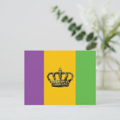 Mardi Gras Flag Crown Briefkaart (Staand voorkant)
