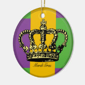 Mardi Gras Flag Crown Keramisch Ornament (Links)