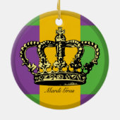 Mardi Gras Flag Crown Keramisch Ornament (Achterkant)