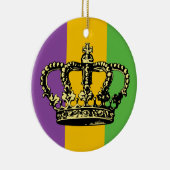 Mardi Gras Flag Crown Keramisch Ornament (Rechts)