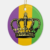 Mardi Gras Flag Crown Keramisch Ornament (Links)