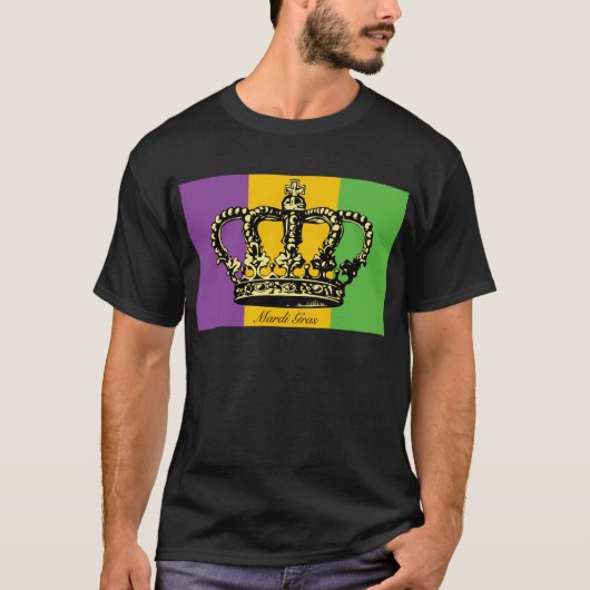 Mardi Gras Flag Crown T-shirt (Voorkant)