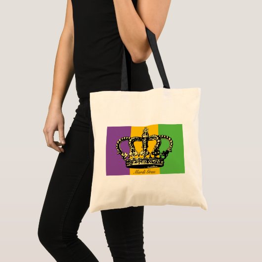 Mardi Gras Flag Crown Tote Bag (Voorkant (product))