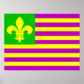 Mardi Gras Flag Poster (Voorkant)