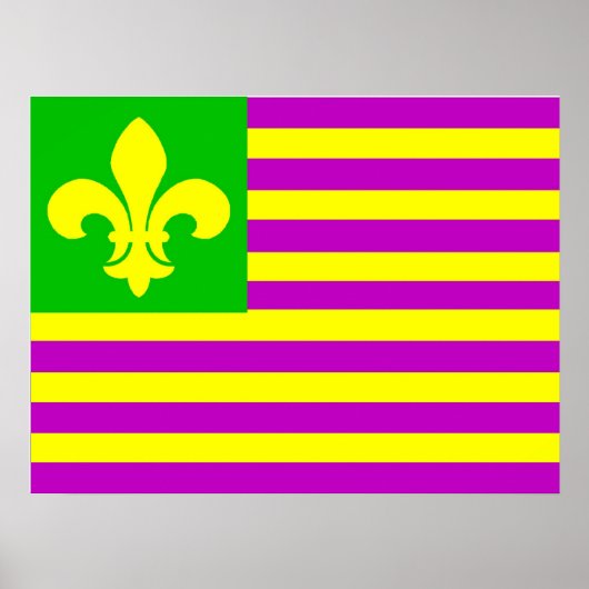 Mardi Gras Flag Poster (Voorkant)