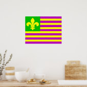 Mardi Gras Flag Poster (Keuken)