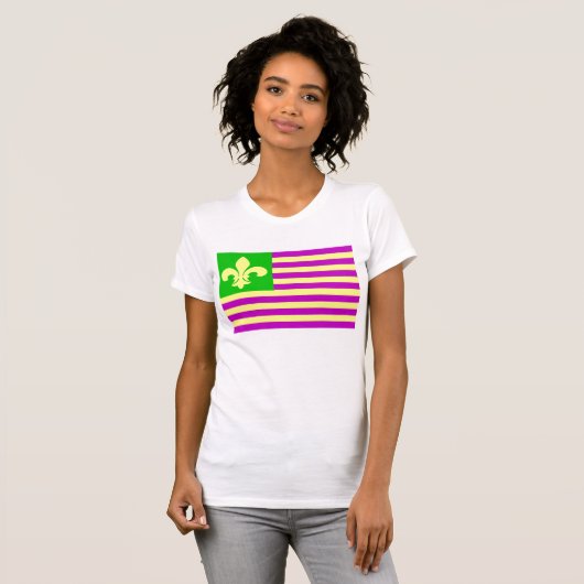 Mardi Gras Flag T-shirt (Voorkant volledig)