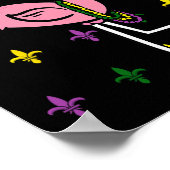 Mardi Gras Flamingo Carnival Parade Costume  Poster (Hoek)