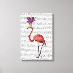Mardi Gras Flamingo Full Canvas Afdruk