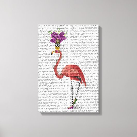 Mardi Gras Flamingo Full Canvas Afdruk (Voorkant)