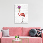 Mardi Gras Flamingo Full Canvas Afdruk (Insitu (Woonkamer))