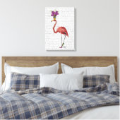 Mardi Gras Flamingo Full Canvas Afdruk (Insitu (Slaapkamer))
