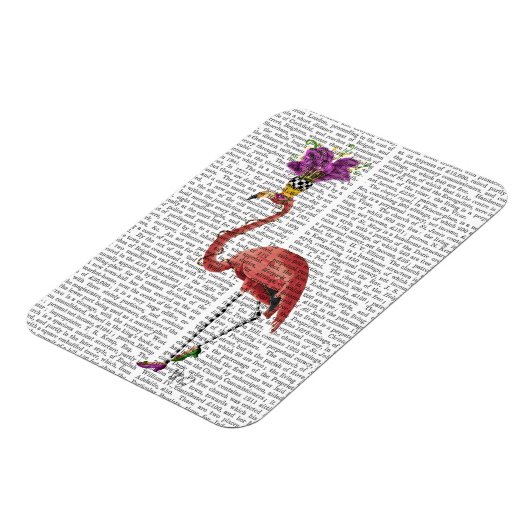 Mardi Gras Flamingo Full Magneet (Linkerzijde)