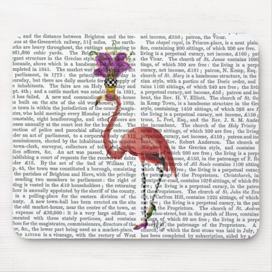 Mardi Gras Flamingo Full Muismat (Voorkant)