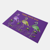 Mardi Gras Flamingos Coastal Deurmat (Schuin)