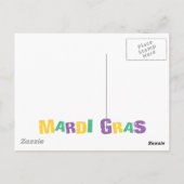 Mardi Gras Fleur Celebrate Briefkaart (Achterkant)