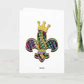 Mardi Gras Fleur Celebrate Kaart (Achterkant)