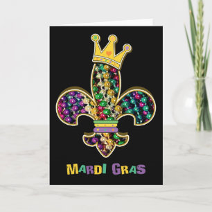 Mardi Gras Fleur Celebrate Kaart