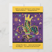 Mardi Gras Fleur Celebrate Kaart (Achterkant)