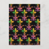 Mardi Gras Fleur de Crown Briefkaart (Voorkant)