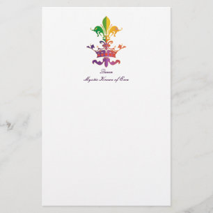 Mardi Gras Fleur de Crown Briefpapier