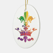 Mardi Gras Fleur de Crown Keramisch Ornament (Links)