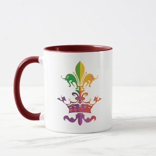 Mardi Gras Fleur de Crown Mok (Links)