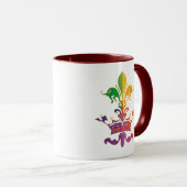 Mardi Gras Fleur de Crown Mok (Voorkant rechts)