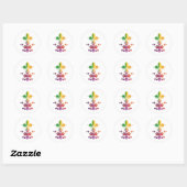 Mardi Gras Fleur de Crown Ronde Sticker (Vel)