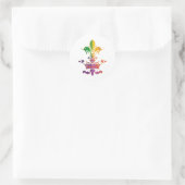 Mardi Gras Fleur de Crown Ronde Sticker (Tas)